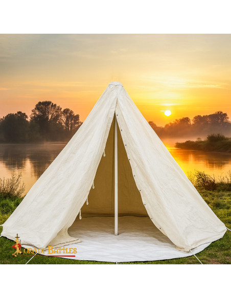 Medievale stevige tent van canvas,...