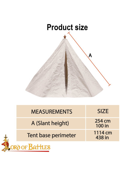 Tienda cónica medieval resistente en...