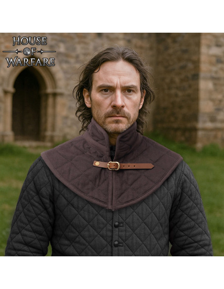 Gorjal medieval acolchado con correa,...