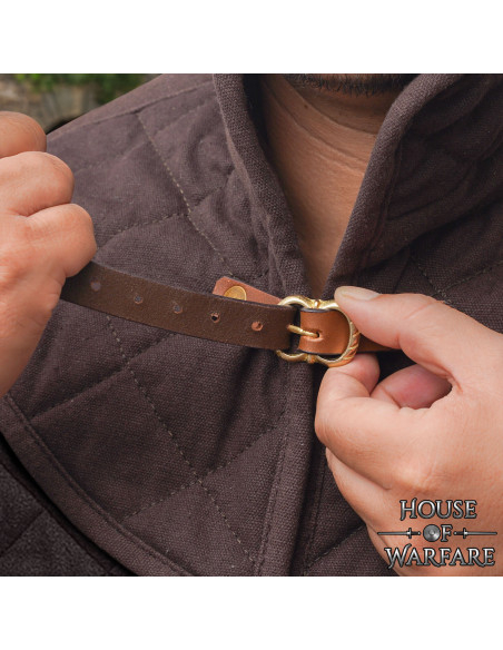 Gorjal medieval acolchado con correa,...