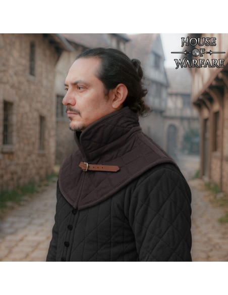 Gorjal medieval acolchado con correa,...