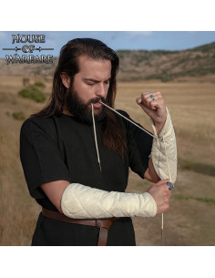 Middeleeuwse gevoerde onderarmbeschermers 2 lagen multifbra