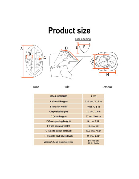 Mittelalterlicher Helm mit Visier für...