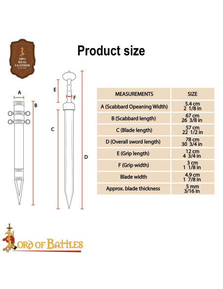 Handgeschmiedeter dekorativer Gladius...