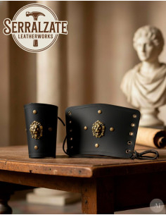 Schwarze römische Legionär-Leon-Armbänder