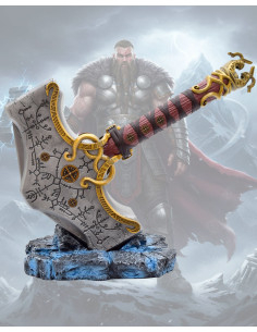 Thor GoW Hammer Replica i fiber glas og base