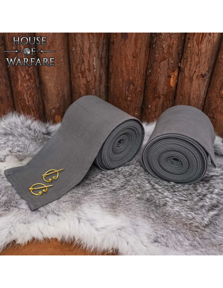 Winingas medievales en algodón gris,...