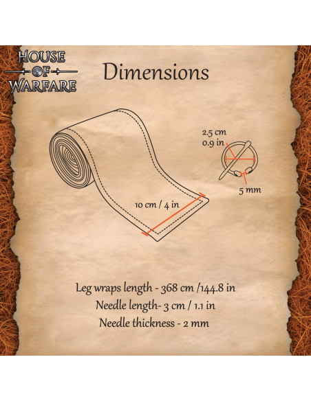 Medieval Winingas i naturlig hvid...