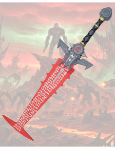 Espada ornamental inspirada en la Crucible de Doom, fibra...