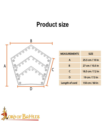 Middelalderlige armbånd i sort læder...