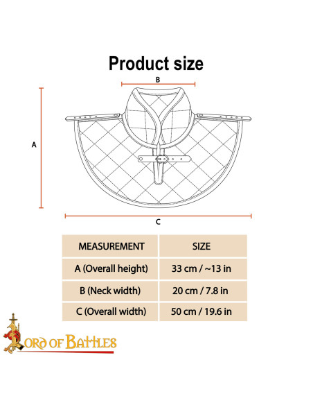 Middeleeuwse gewatteerde gorjal van...