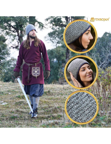 Gorro medieval nórdico en lana modelo...