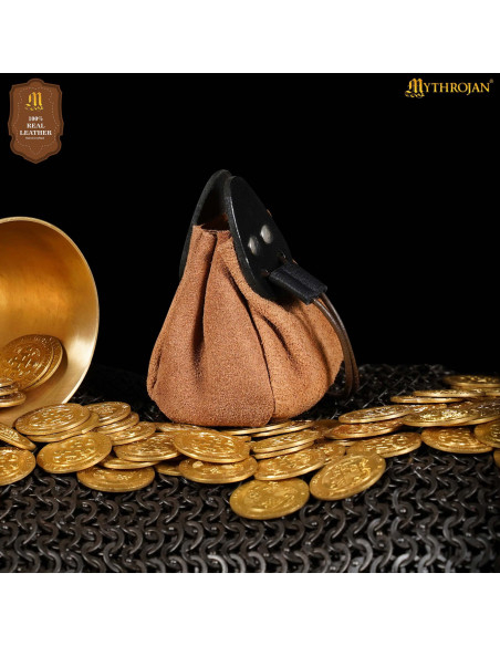 Bolsa limosnera piel de ante con...