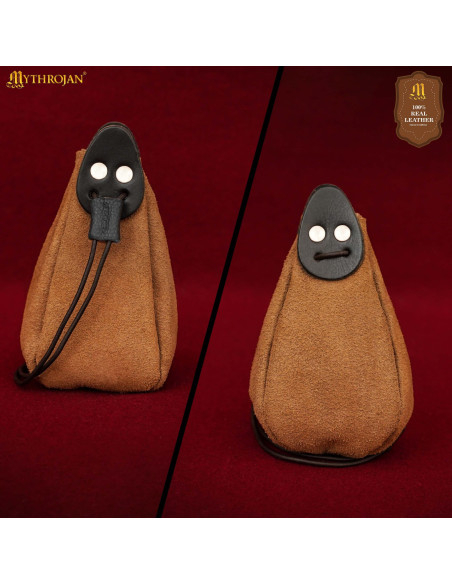 Bolsa limosnera piel de ante con...