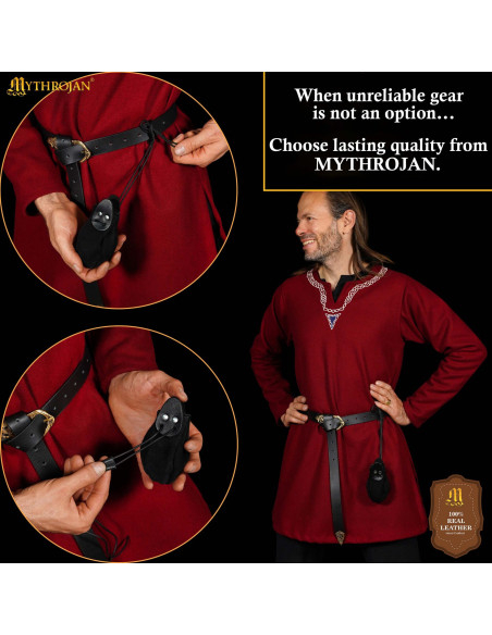 Beige Wildleder Geldbörse mit Schnur