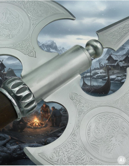 Gegraveerde rustieke dubbele blad...