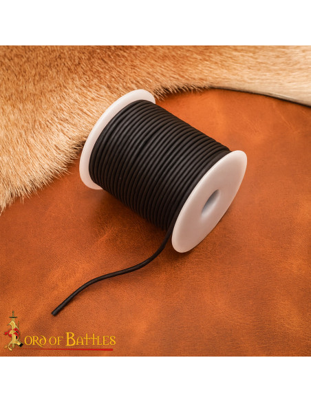 Rulle af ægte læder snor, 25 meter