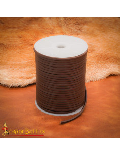 Spule aus echtem braunem Leder, 50 Meter 2