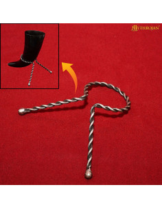 Vikinge-keltisk hornholder i stål med snoet design 2