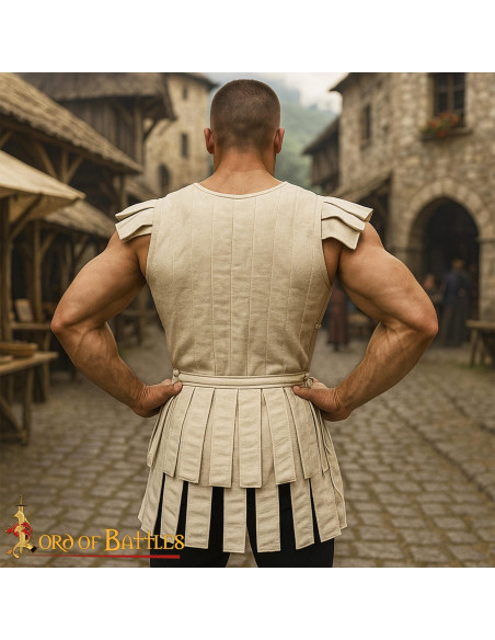 Romersk polstret veste i bomuld,...