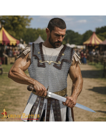 Romersk polstret veste i bomuld,...