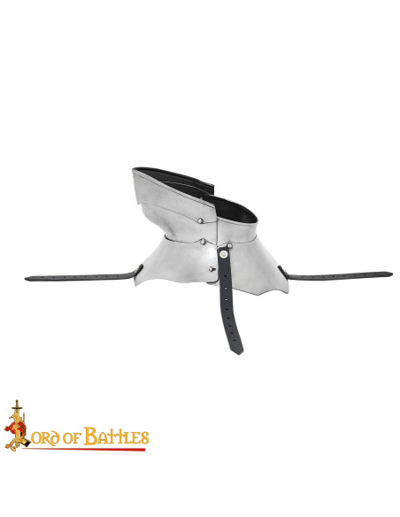 Middeleeuwse gorjal van staal met...