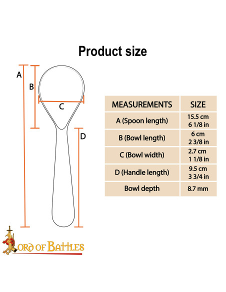 Middelalder ske i naturligt horn