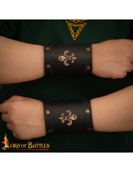 Adorno medieval diseño Flor de Lis en...