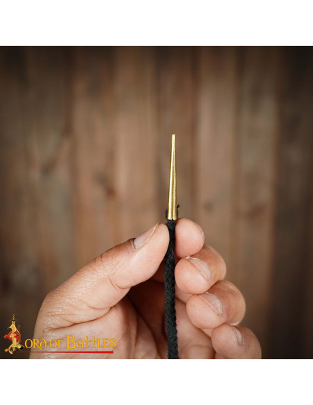 Set 5 cordones en algodón negro con...