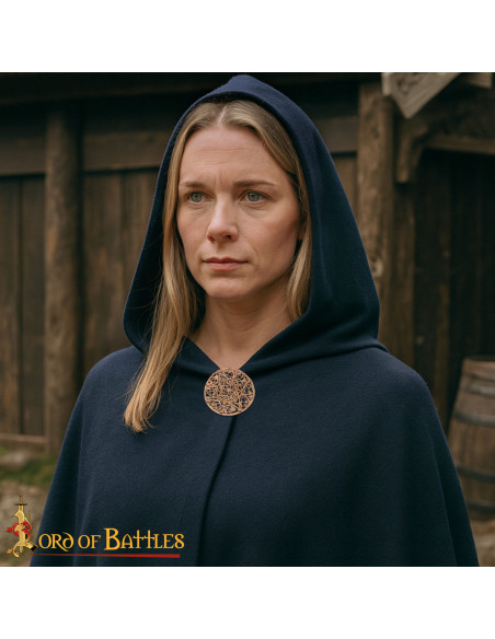 Broche vikingo en bronce, filigrana...