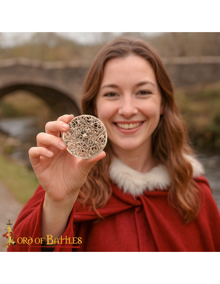 Vikingische Brosche aus Bronze,...