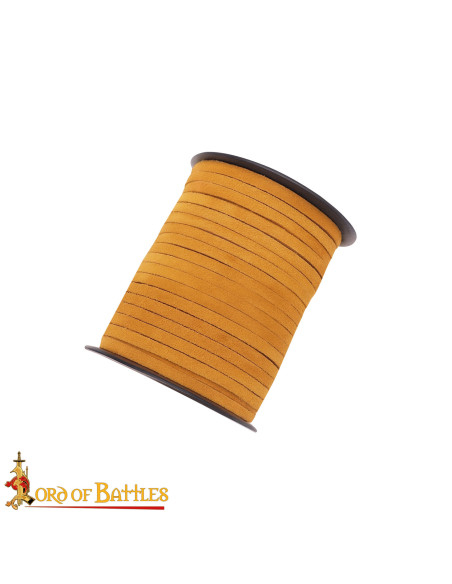 Spoel van 50 meter gele lederen koord...