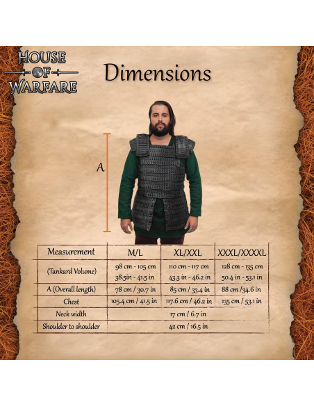 Armadura Vikinga lamelar en cuero...