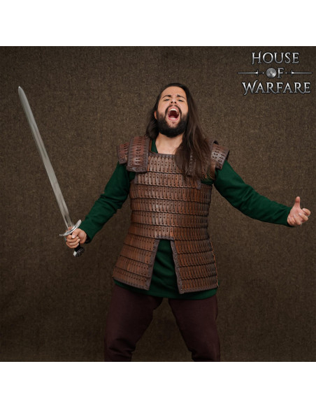 Viking lamelleret rustning i brun...