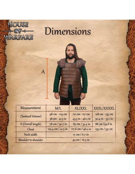 Armadura Vikinga lamelar en cuero...