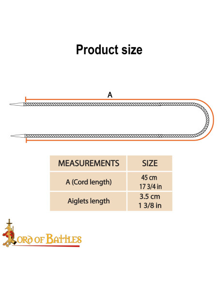 Set 5 cordeles medievales algodón...