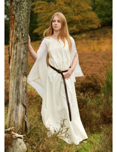 Vestido medieval Ingrid con cordones en la espalda, color...