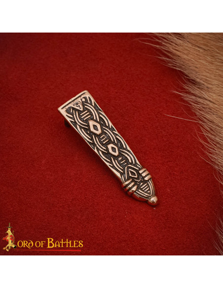Vikingebælte spids med knudedesign,...