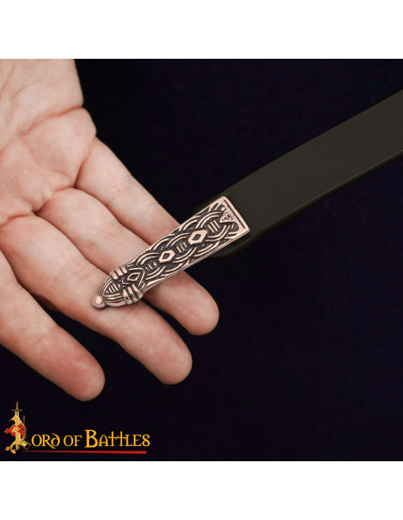 Vikingebælte spids med knudedesign,...