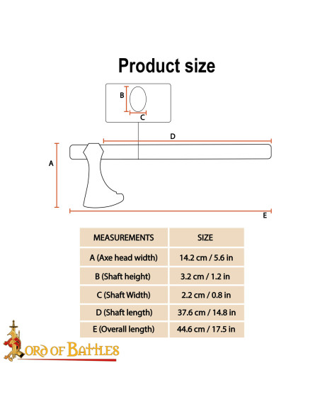 Decoratieve Vikingbijl met...