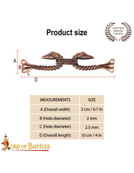 Keltische mantel sluiting ravenmodel...