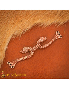 Viking Cape Sluiting met Wolf Ontwerp in Brons