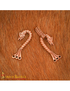 Viking Cape Sluiting met Wolf Ontwerp in Brons 2