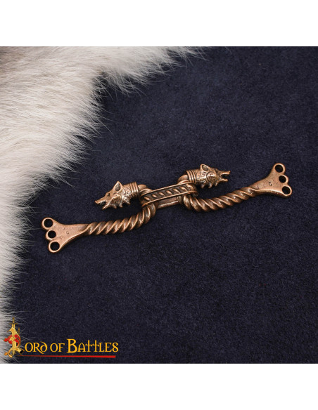 Vikingekappe lukning med ulvedesign i...