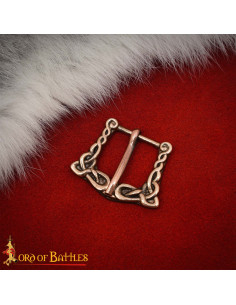 Hebilla clasica en bronce envejecido con adornos celtas