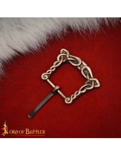 Hebilla clasica en bronce envejecido con adornos celtas 2