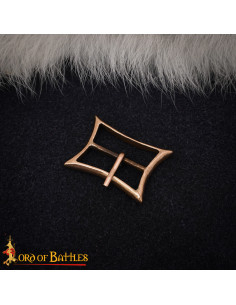 Hebilla medieval rectangular Alta Edad Media, bronce...