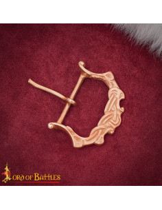 Hebilla medieval nórdica Siglos IX-XI en bronce pulido 2