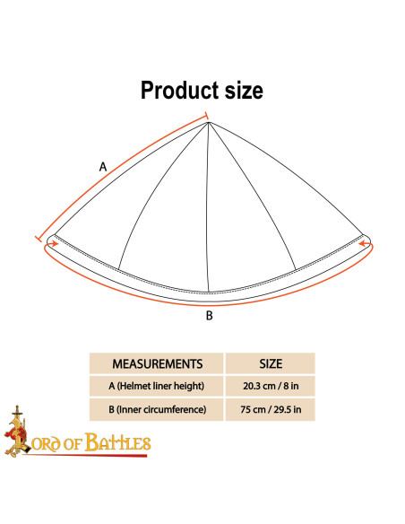 Medievale gewatteerde kap in...