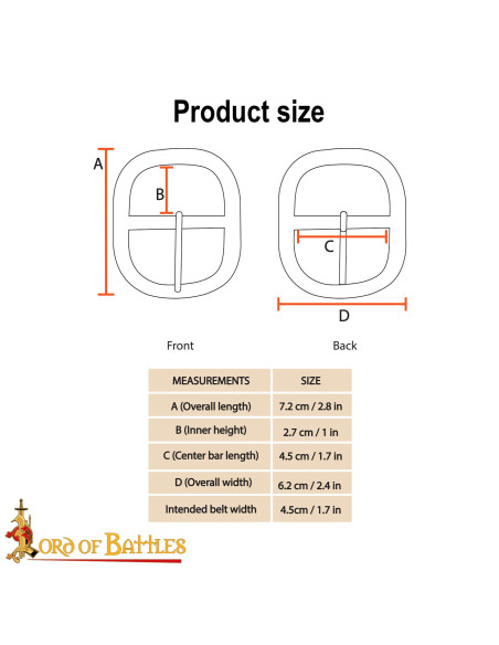 Middeleeuwse ovale gesp van verouderd...